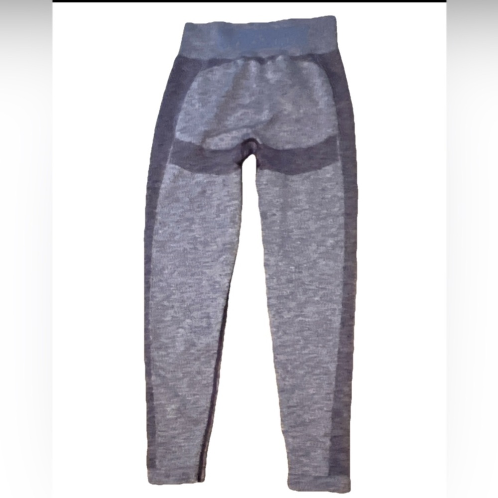 Gymshark Leggings Womens L Large Grape Heather Flex Panel High Waist Fitted EUC